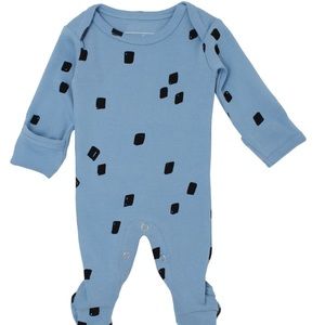 L’oved baby lap shoulder footie river stone